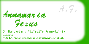 annamaria fesus business card